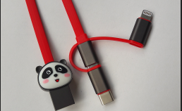 锌合金硅胶三合一USB数据线